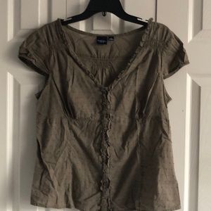 100%cotton Cap sleeve blouse